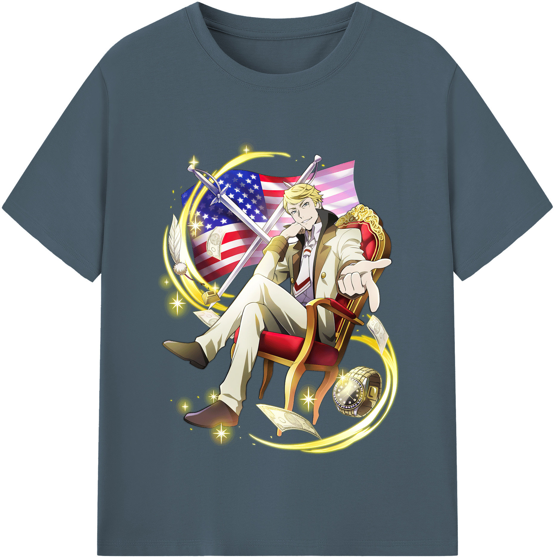 （画像用） 文豪ストレイドッグス Bungo Stray Dogs 綿100％半袖Tシャツ（フロントプリント）